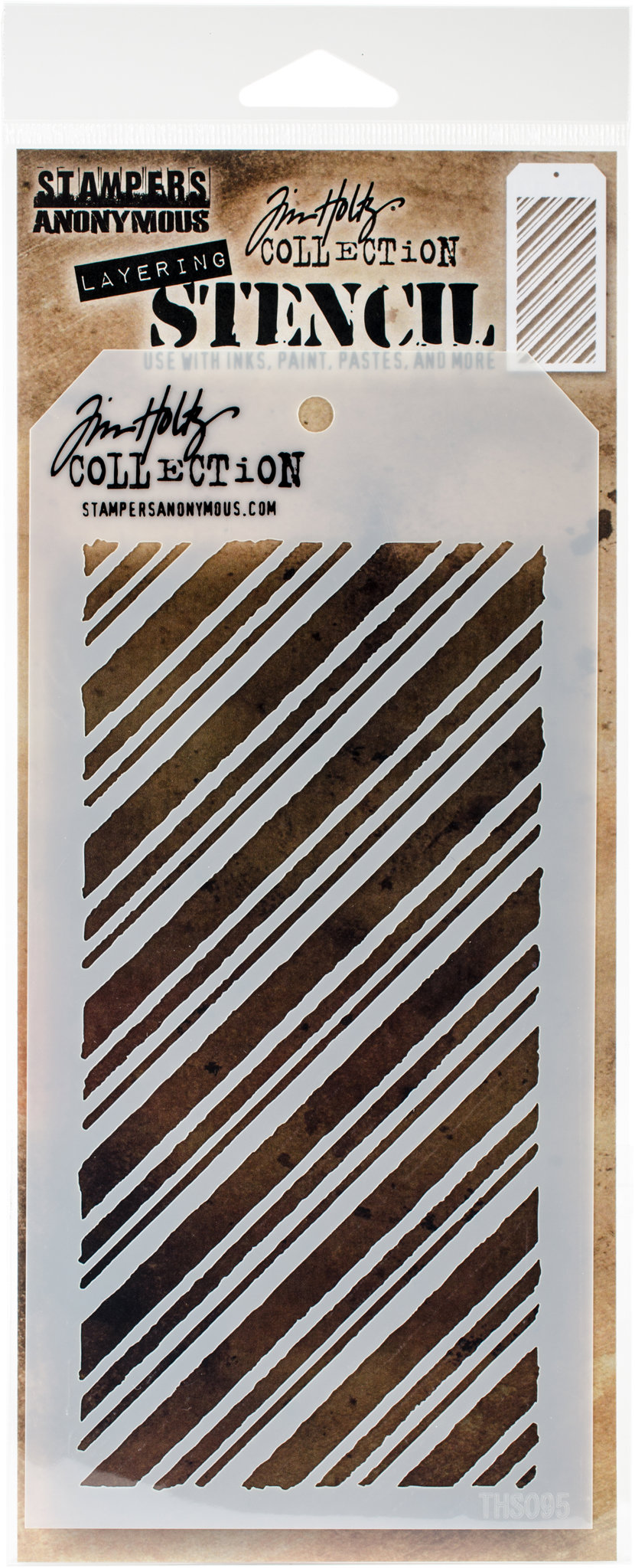 Bild von Tim Holtz Layered Stencil 4.125"X8.5"-Peppermint