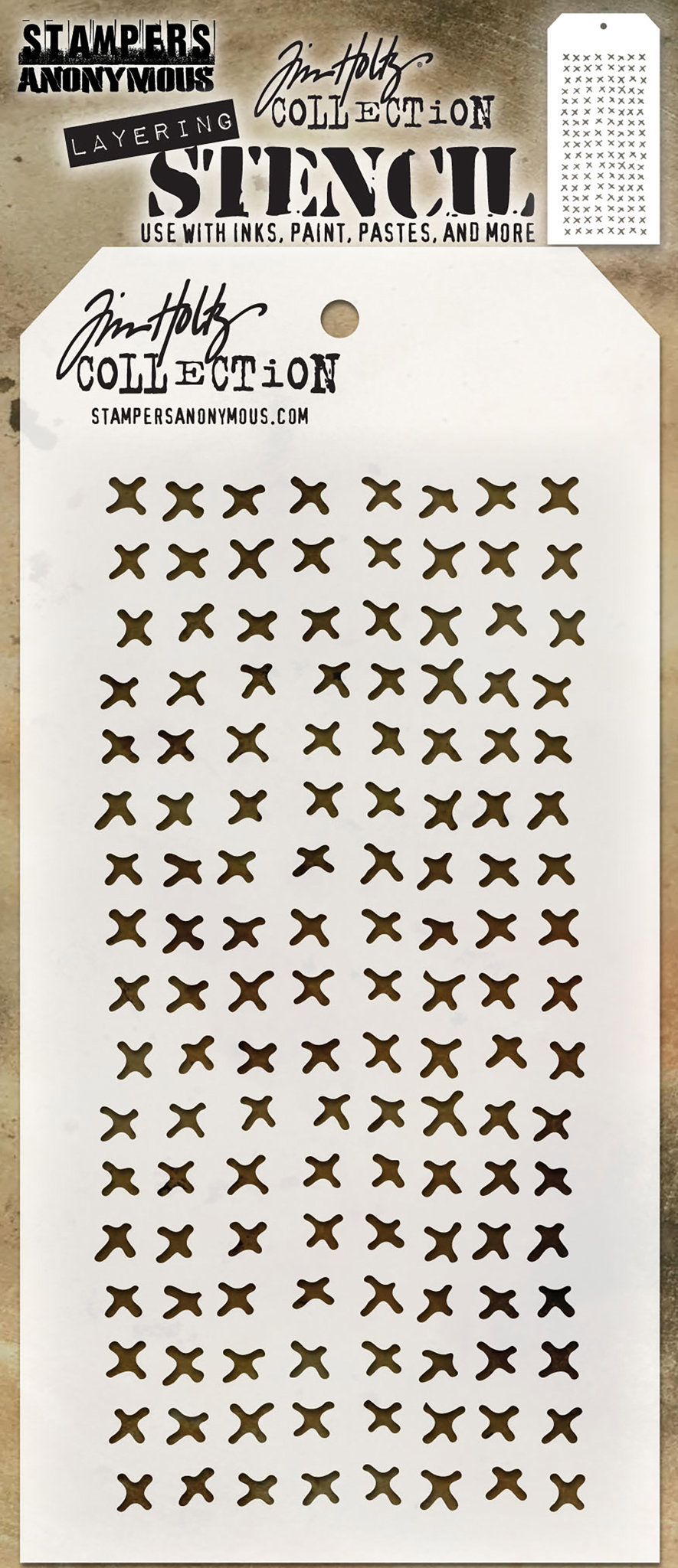 Bild von Tim Holtz Layered Stencil 4.125"X8.5"-Stitched