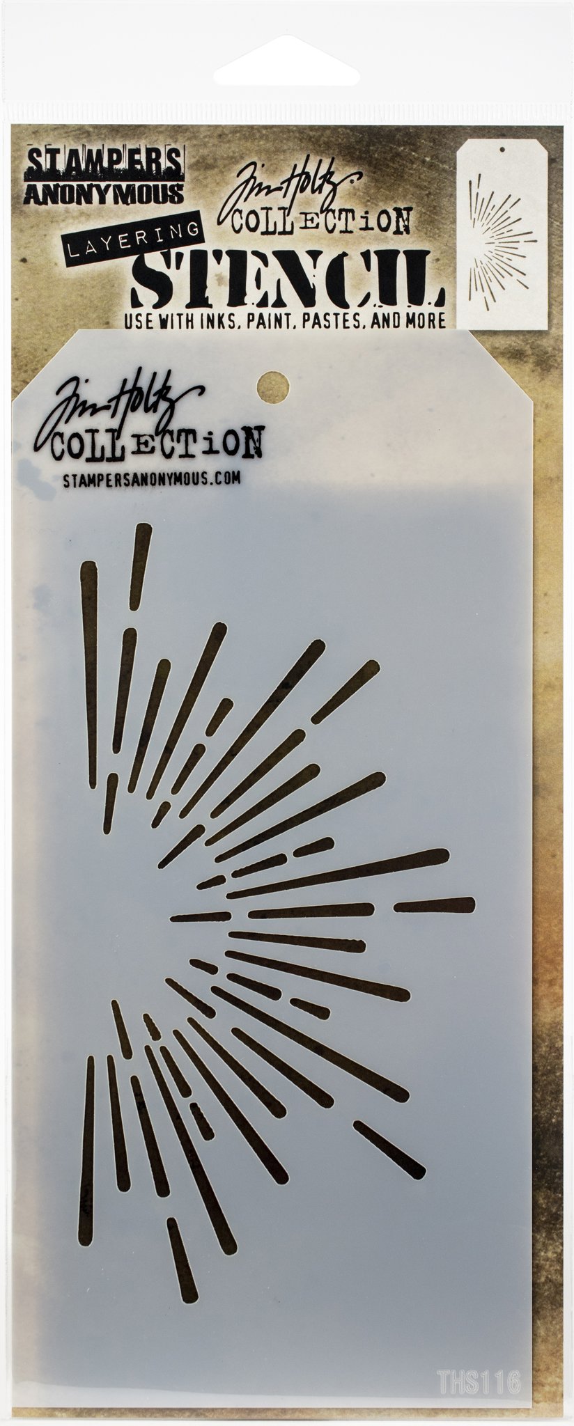 Bild von Tim Holtz Layered Stencil 4.125"X8.5"-Burst