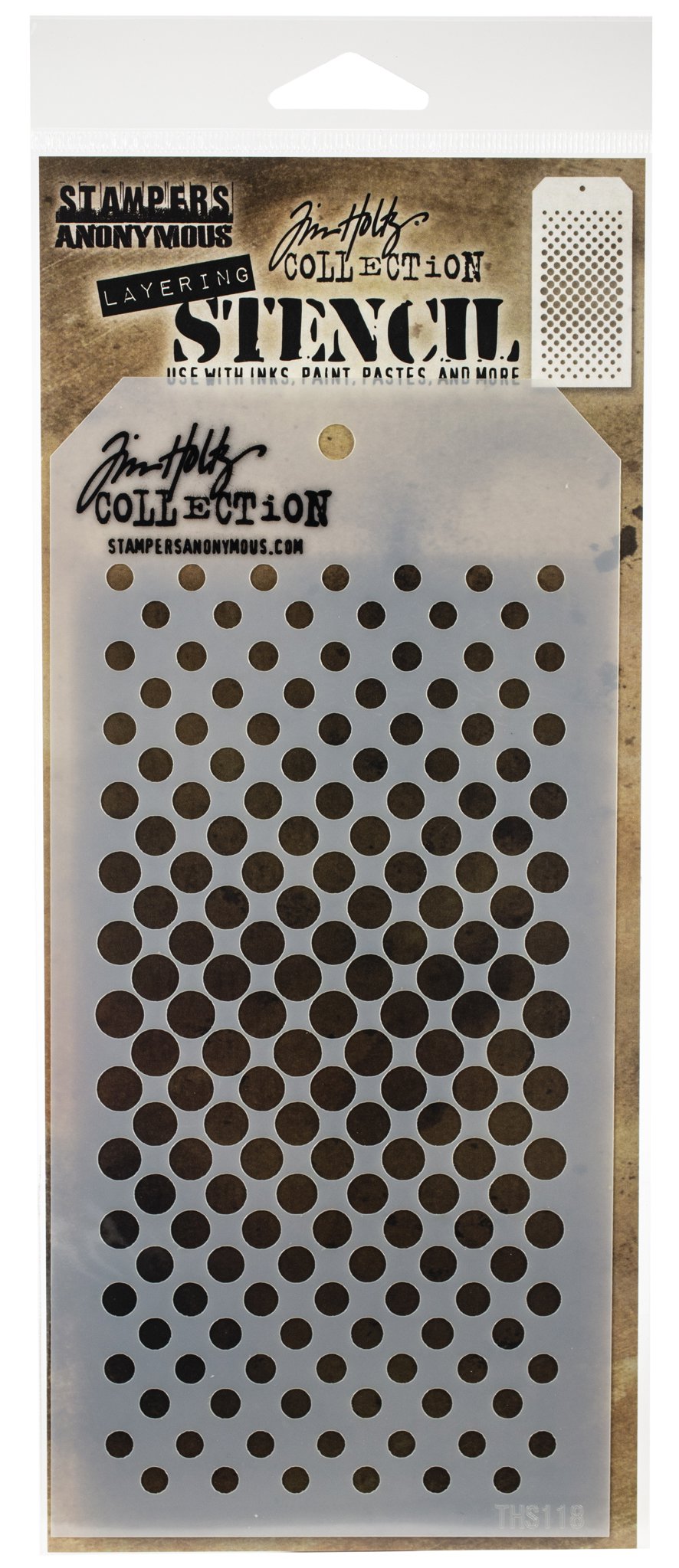 Bild von Tim Holtz Layered Stencil 4.125"X8.5"-Gradient Dot