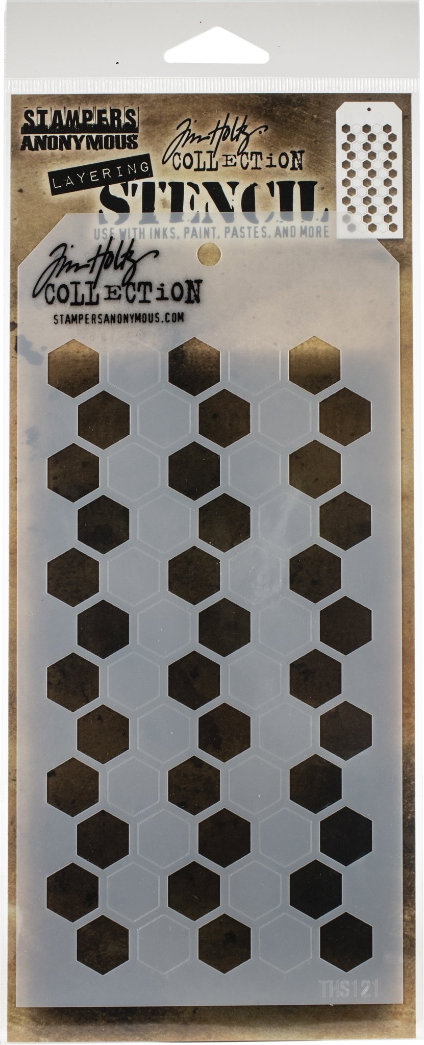 Bild von Tim Holtz Layered Stencil 4.125"X8.5"-Shifter Hex