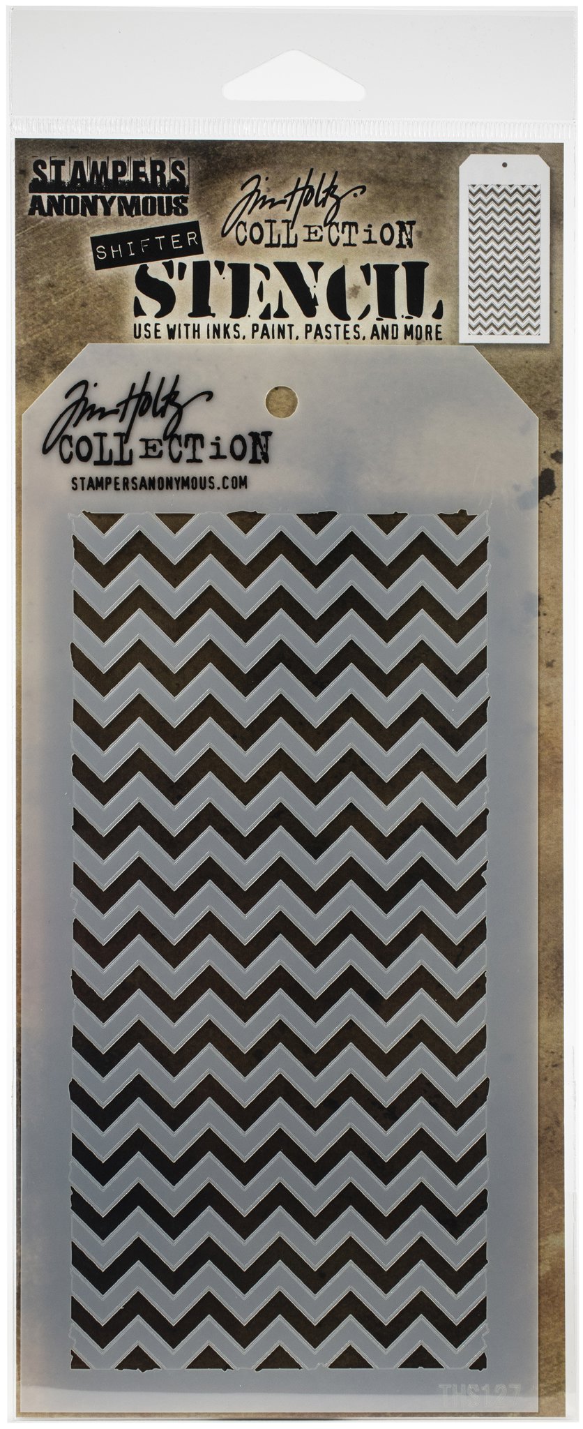 Bild von Tim Holtz Layered Stencil 4.125"X8.5"-Shifter Chevron