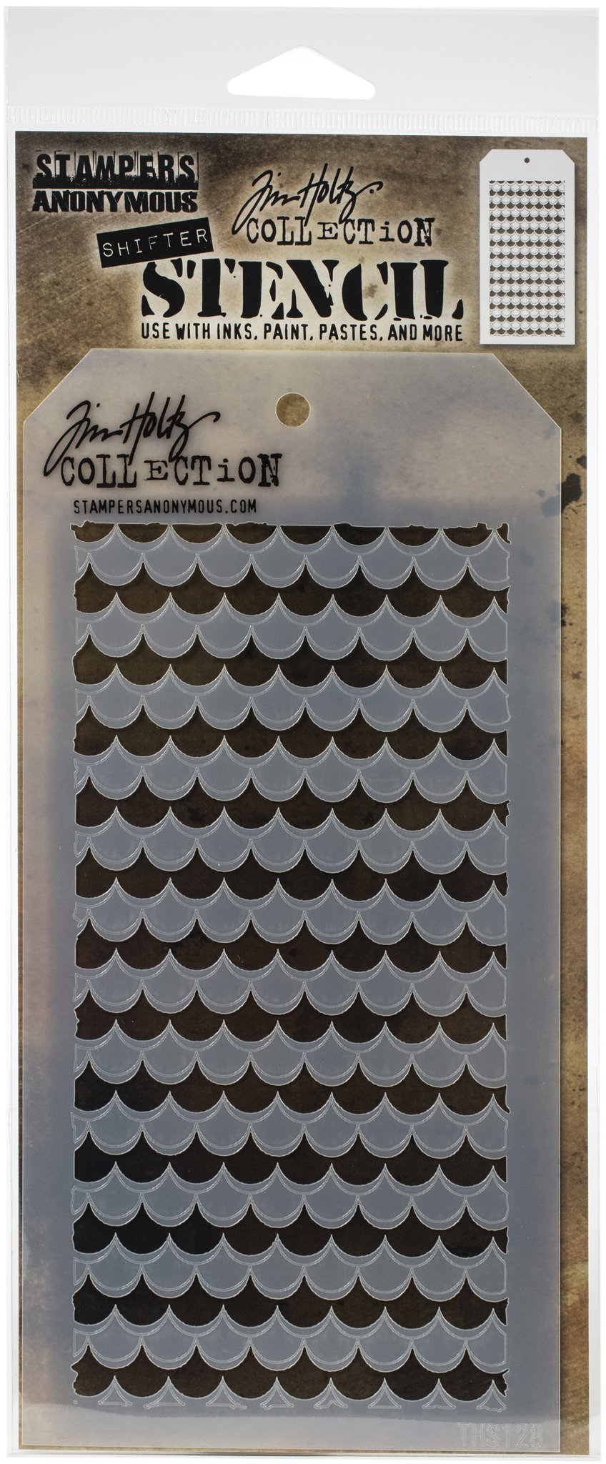 Bild von Tim Holtz Layered Stencil 4.125"X8.5"-Shifter Scallop