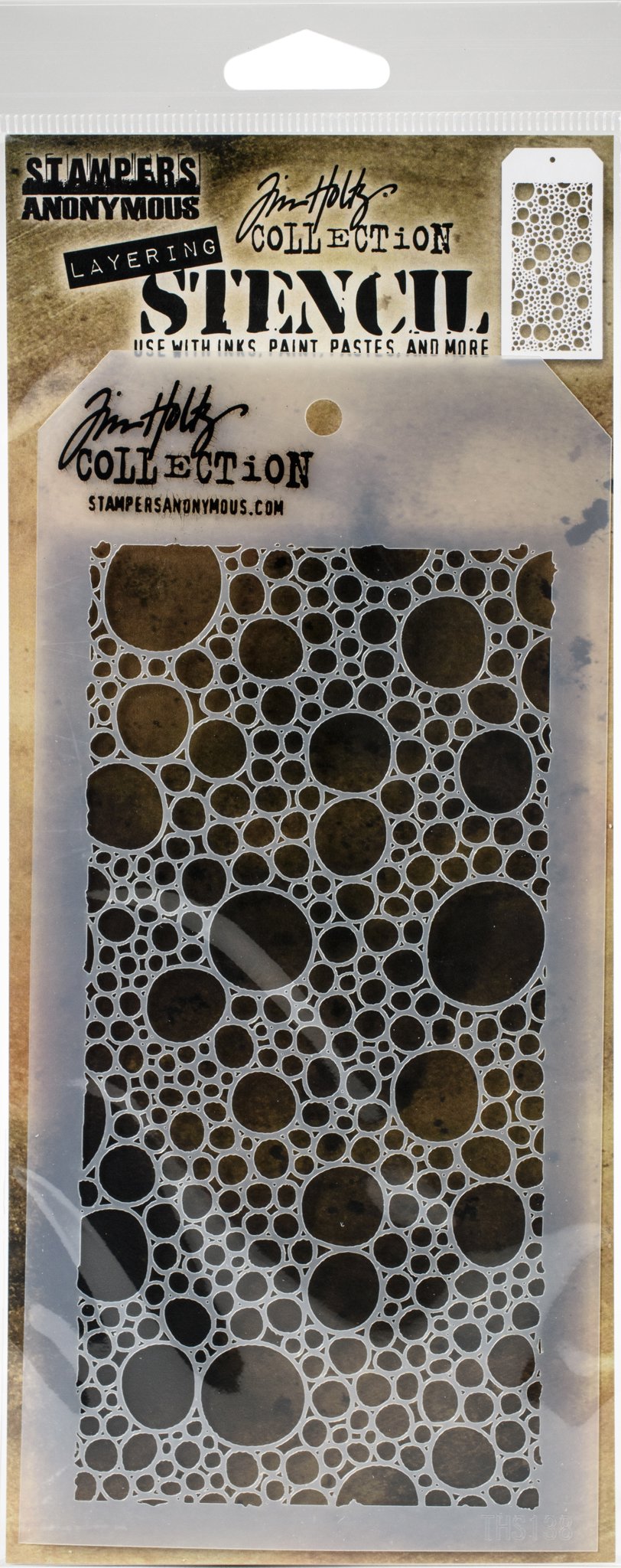 Bild von Tim Holtz Layered Stencil 4.125"X8.5"-Bubbles -Layered