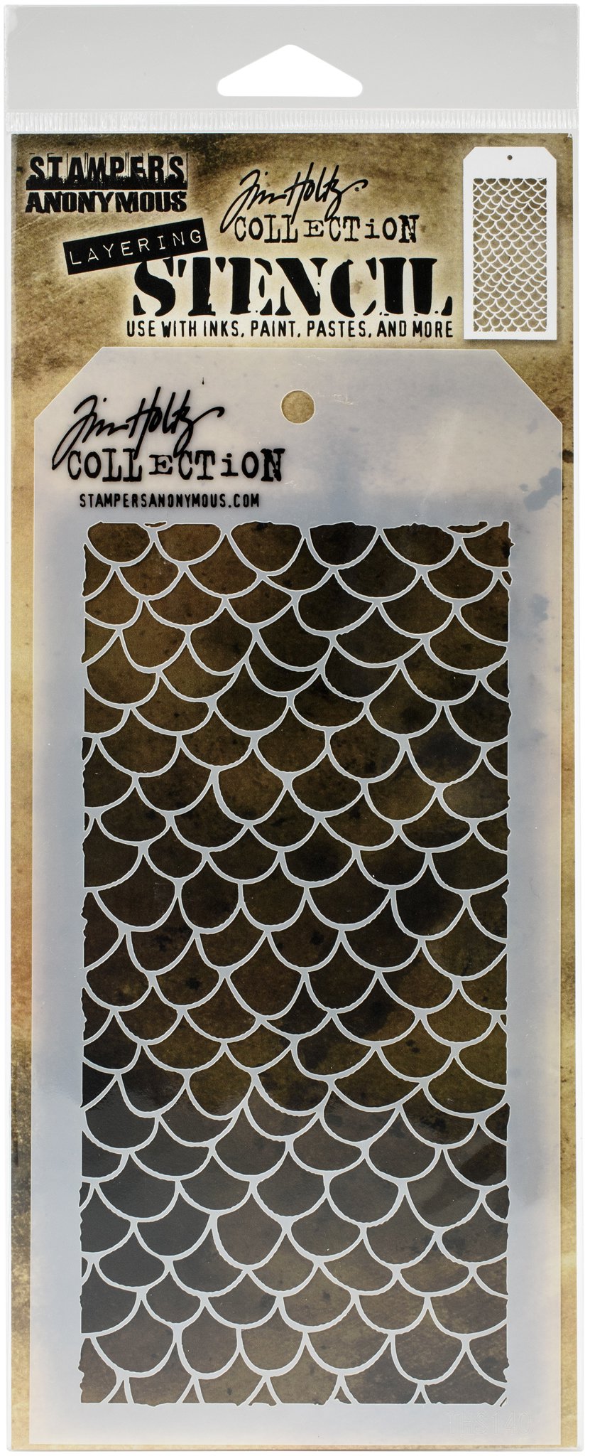 Bild von Tim Holtz Layered Stencil 4.125"X8.5"-Scales -Layered