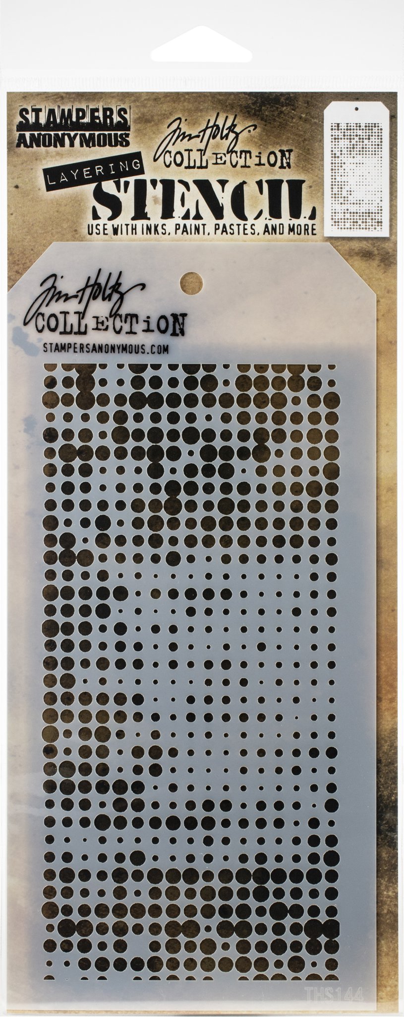 Bild von Tim Holtz Layered Stencil 4.125"X8.5"-Halftone -Layered