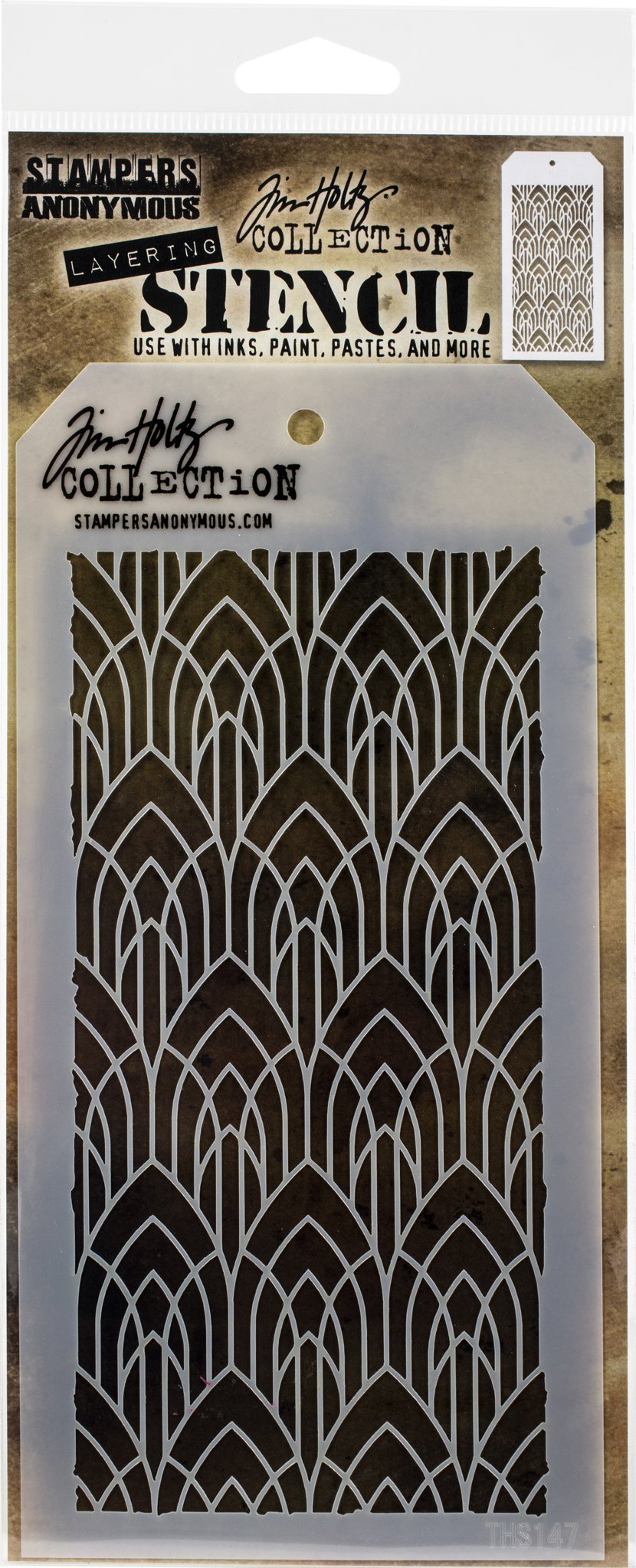 Bild von Tim Holtz Layered Stencil 4.125"X8.5"-Deco Arch -Layered