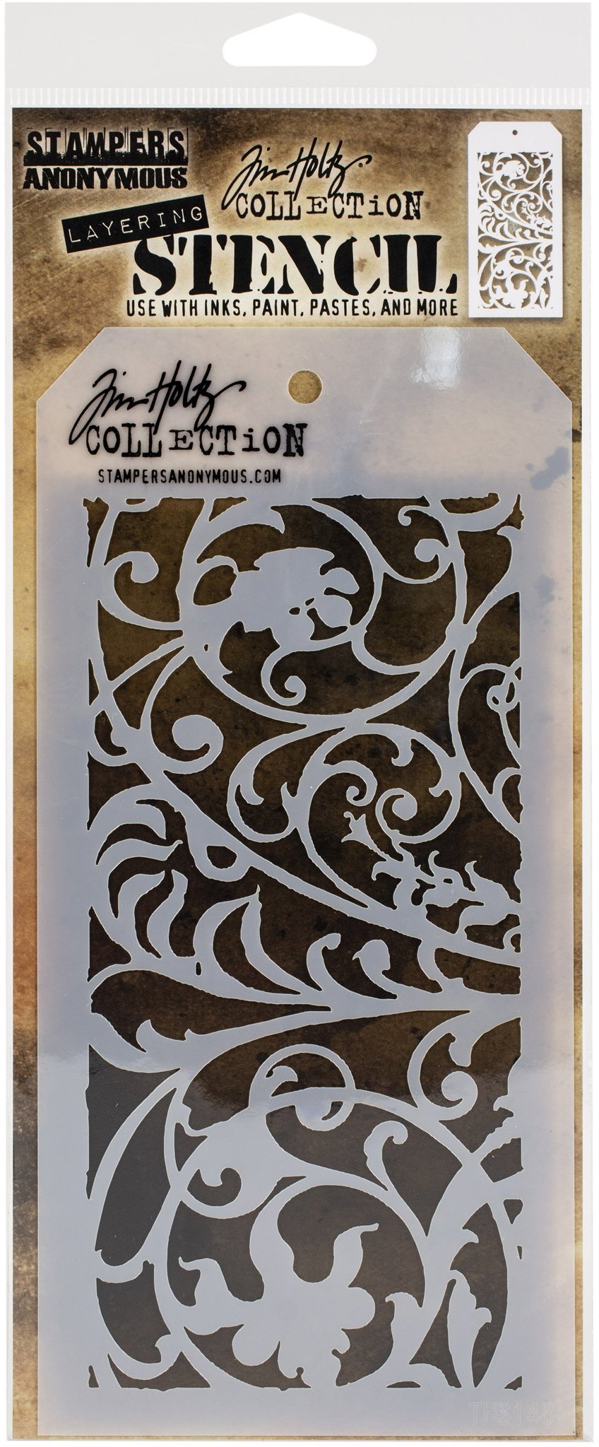 Bild von Tim Holtz Layered Stencil 4.125"X8.5"-Ironwork -Layered