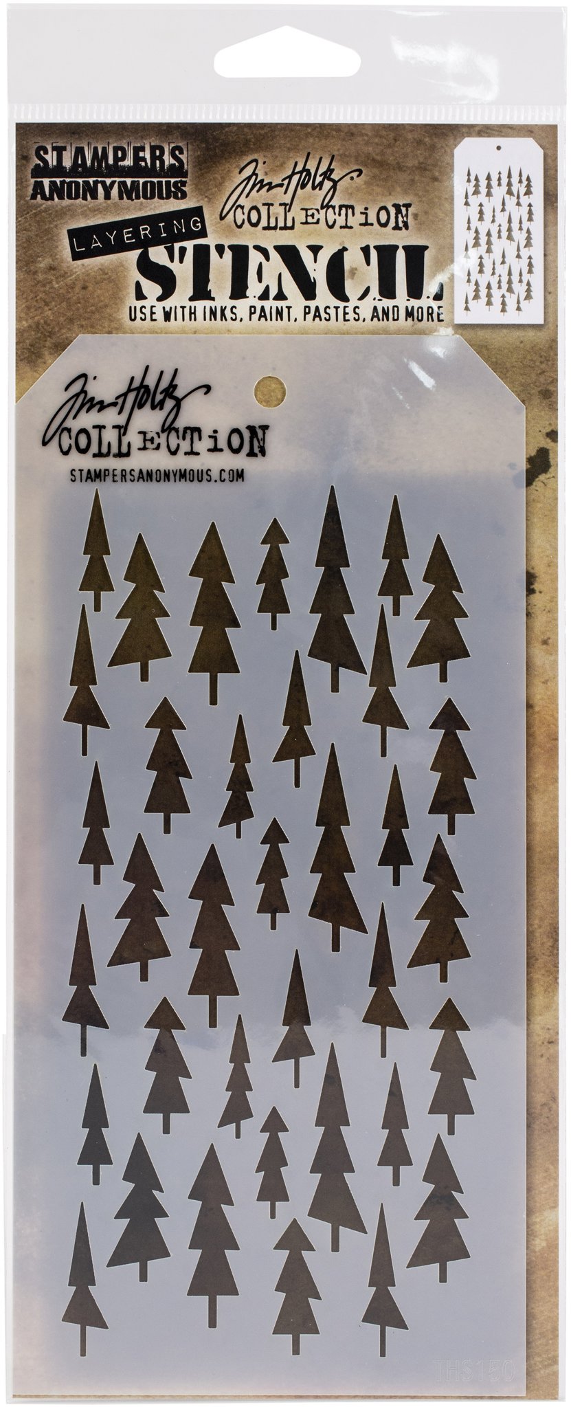 Bild von Tim Holtz Layered Stencil 4.125"X8.5"-Tree Lot