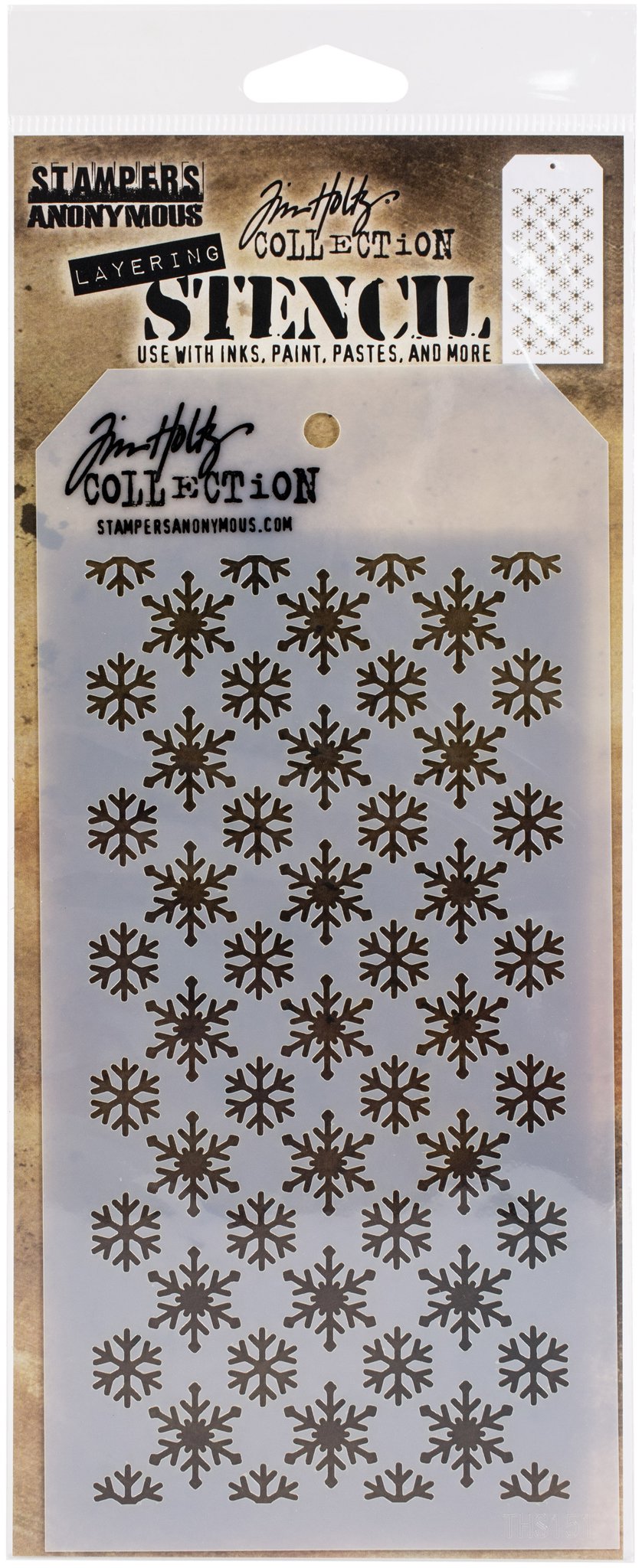 Bild von Tim Holtz Layered Stencil 4.125"X8.5"-Flurries