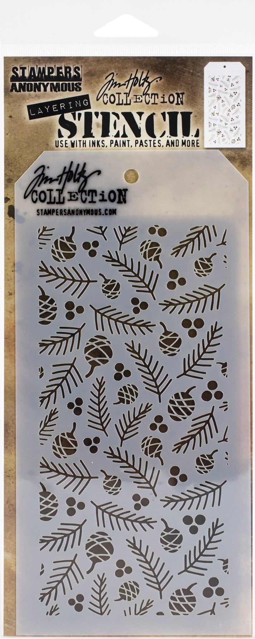 Bild von Tim Holtz Layered Stencil 4.125"X8.5"-Gatherings