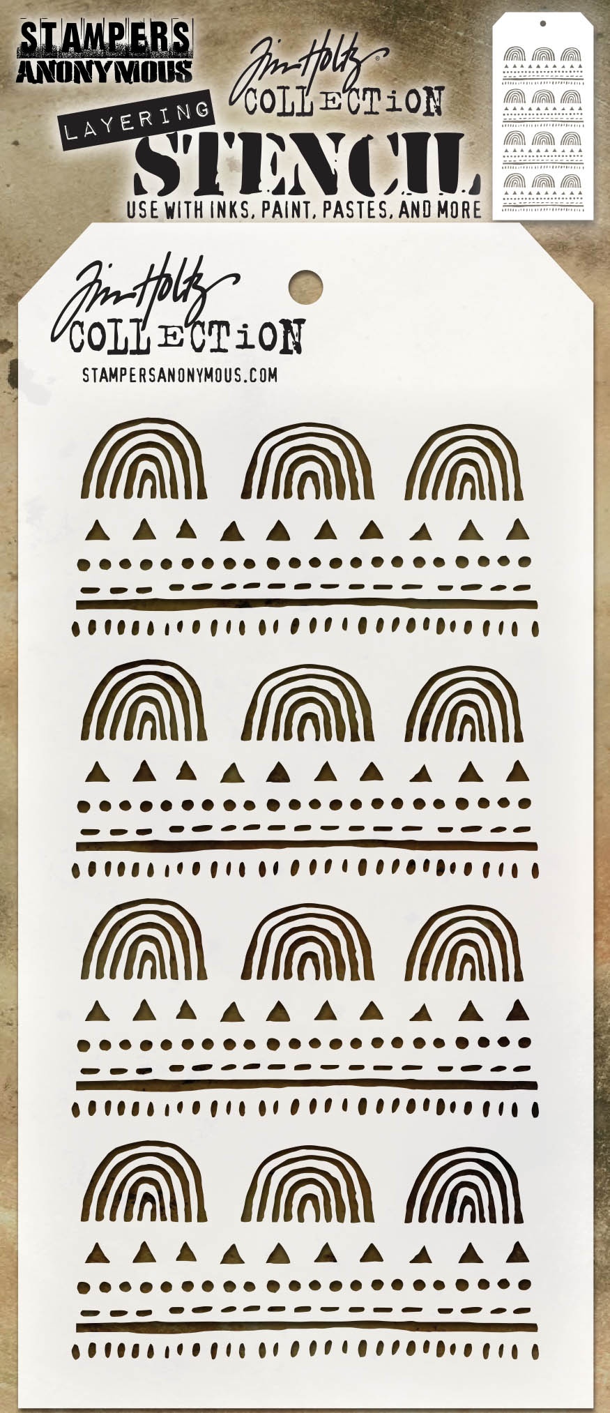 Bild von Tim Holtz Layered Stencil 4.125"X8.5"-Nature