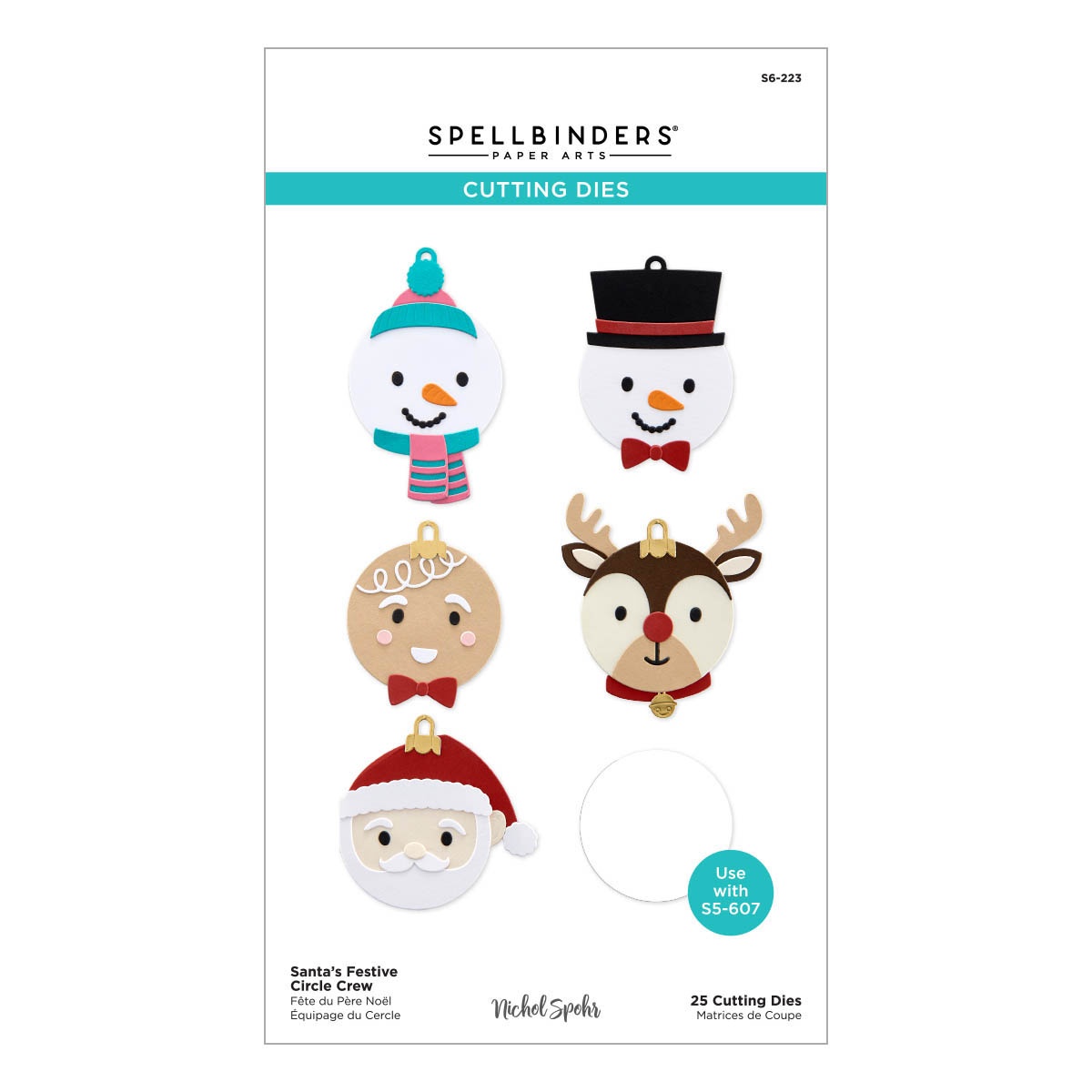 Bild von Spellbinders Etched Dies By Nichol Spohr-Santa's Festive Circle Crew