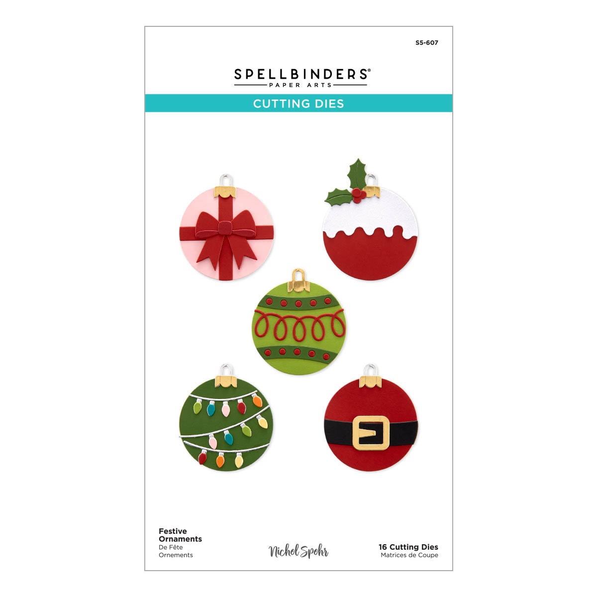 Bild von Spellbinders Etched Dies By Nichol Spohr-Festive Ornaments
