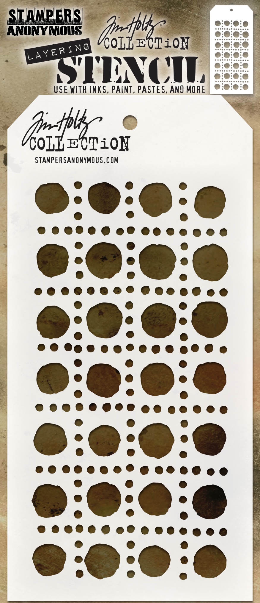 Bild von Tim Holtz Layered Stencil 4.125"X8.5"-Dotted Line
