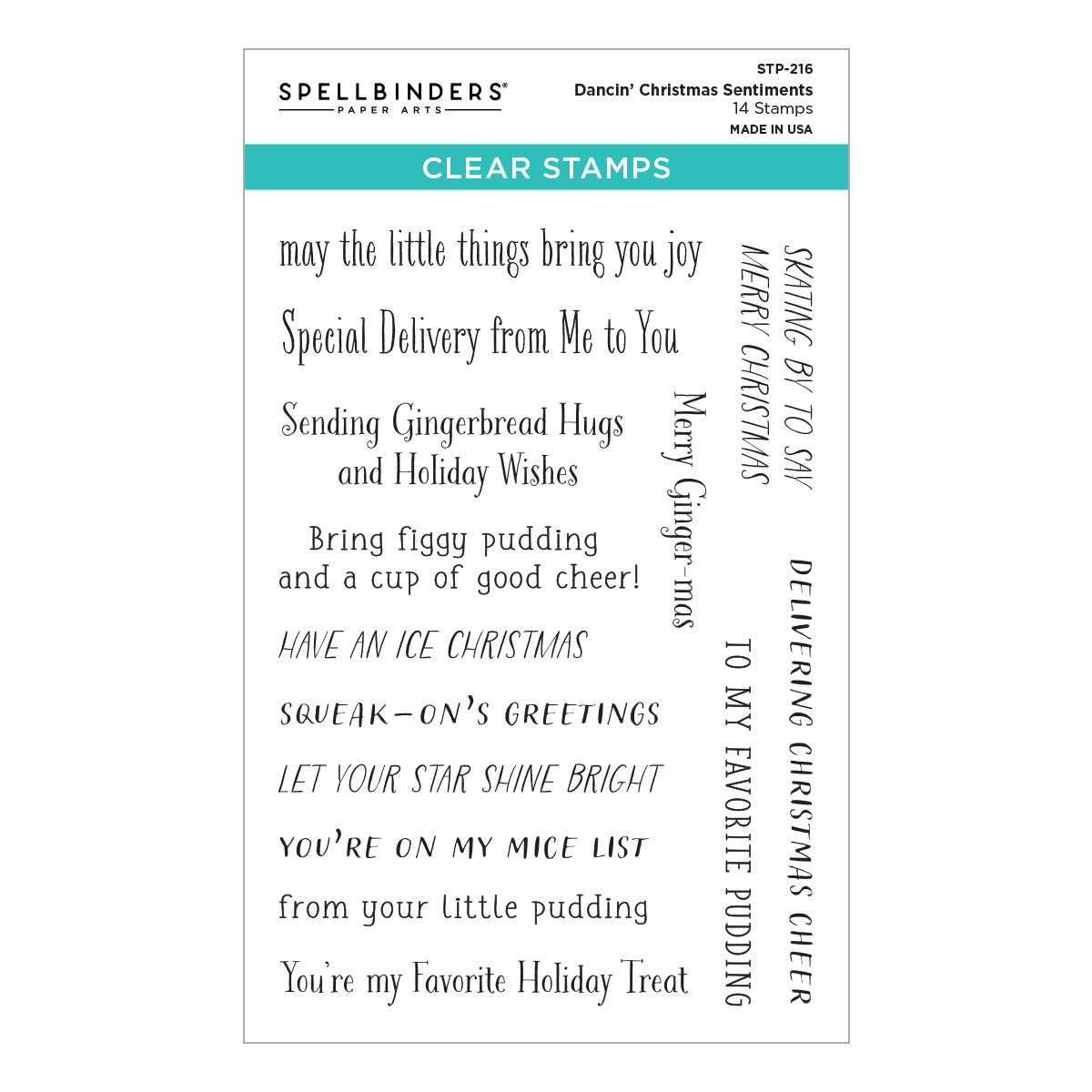 Bild von Spellbinders Clear Stamp Set-Dancin' Christmas Sentiments
