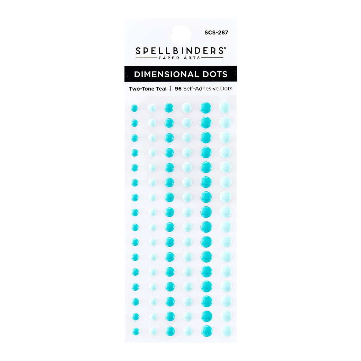 Bild von Spellbinders Dimensional Enamel Dots-Two Tone Teal