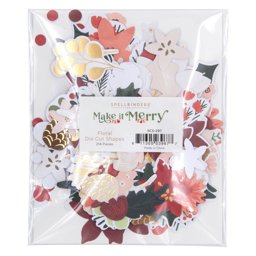 Bild von Spellbinders Printed Die-Cuts From Make It Merry Collection-Make It Merry Floral