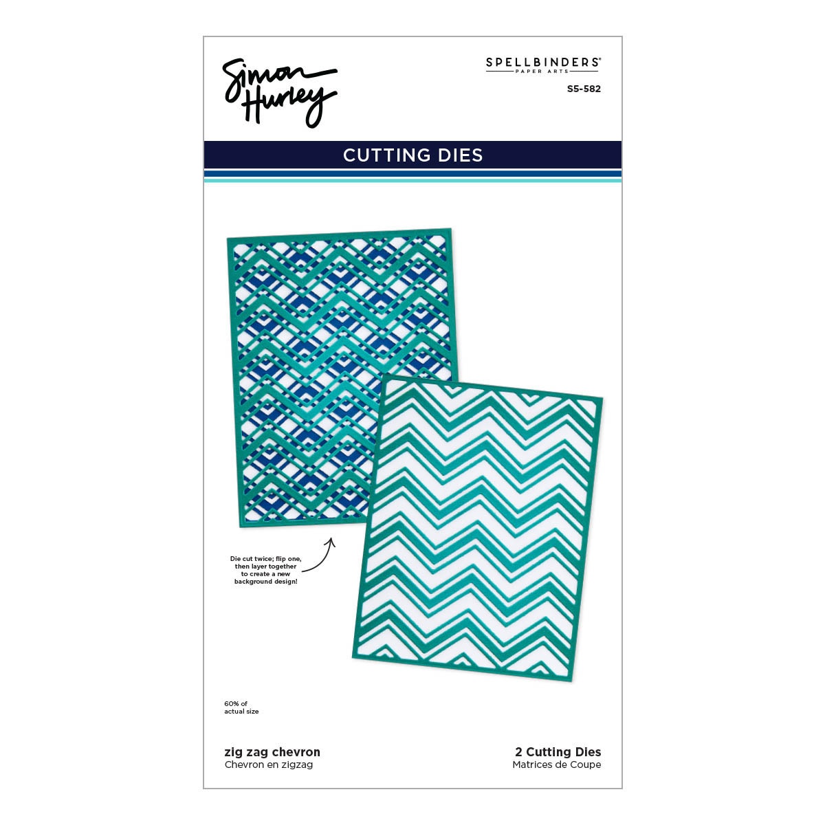 Bild von Spellbinders Etched Dies By Simon Hurley-Zig Zag Chevron - Photosynthesis