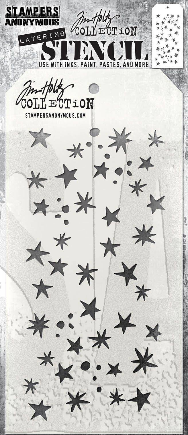 Bild von Tim Holtz Layered Stencil 4.125"X8.5"-Spellbound