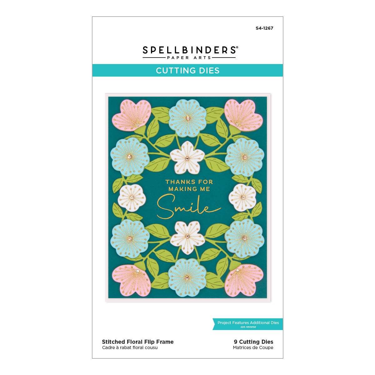 Bild von Spellbinders Etched Dies-Stitched Floral Flip Frame