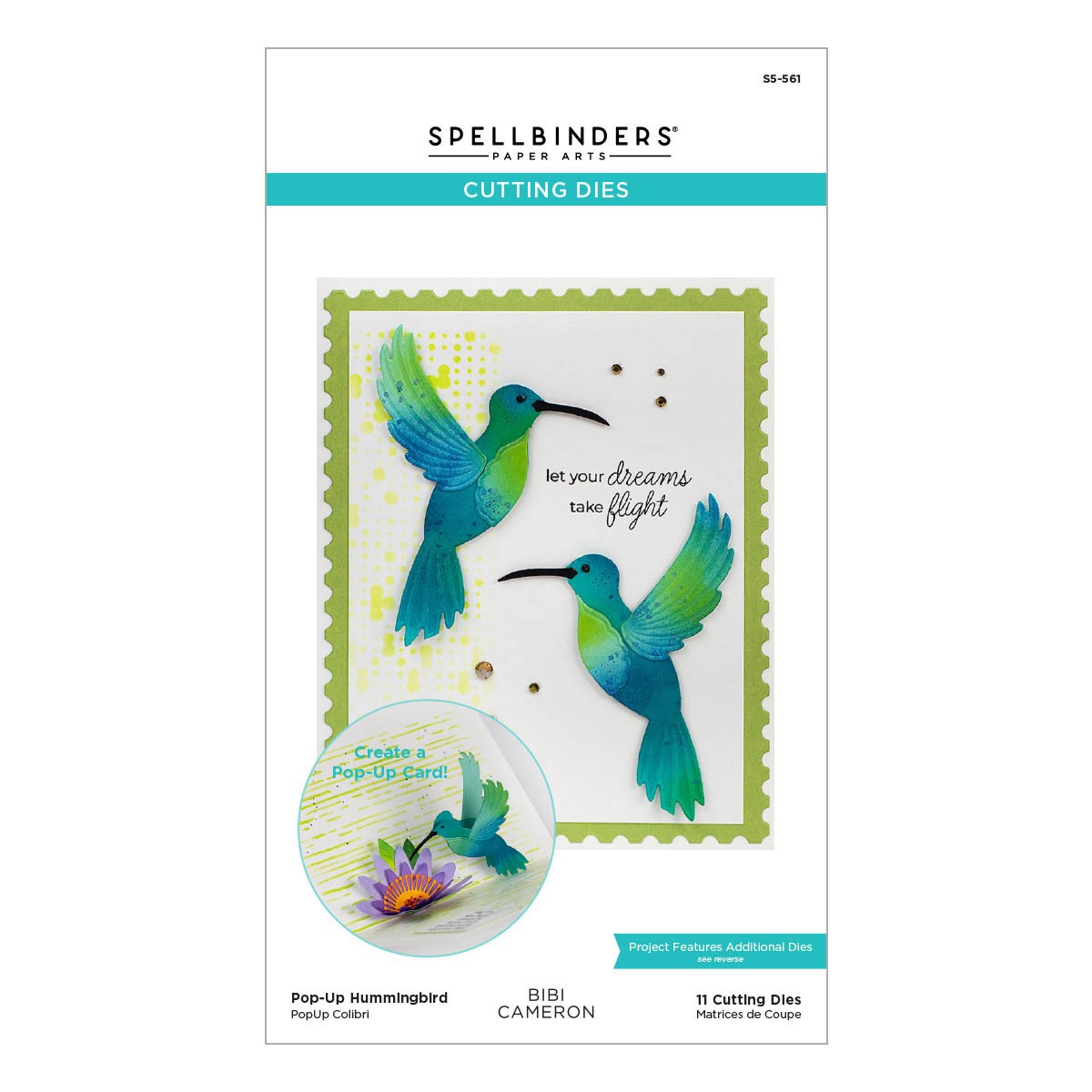 Bild von Spellbinders Etched Dies By Bibi Cameron-Pop-Up Hummingbird