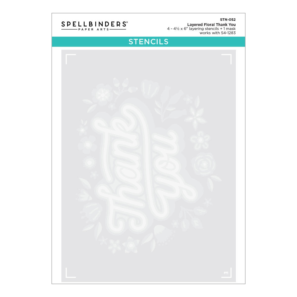 Bild von Spellbinders Stencil-Layered Floral Thank You