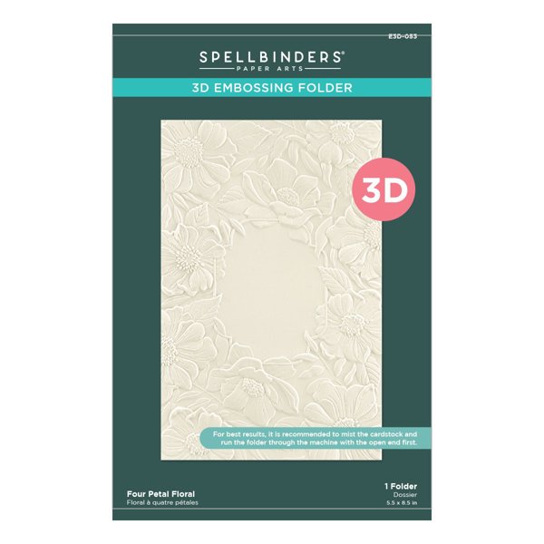 Bild von Spellbinders 3D Embossing Folder 5.5"x8.5"-Four Petal Floral
