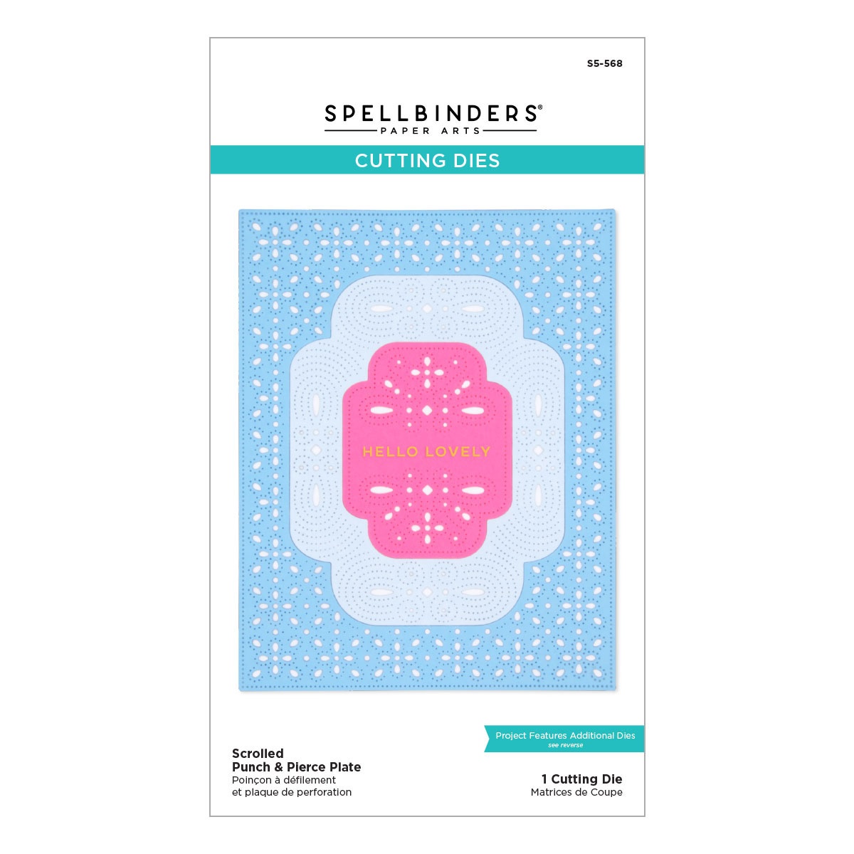 Bild von Spellbinders Etched Die-Scrolled Punch & Pierce Plate-Four Petal