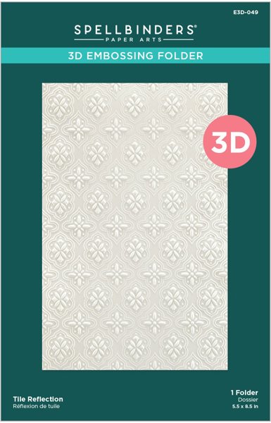 Bild von Spellbinders 3D Embossing Folder 5.5"x8.5"-Tile Reflection -Floral Reflection