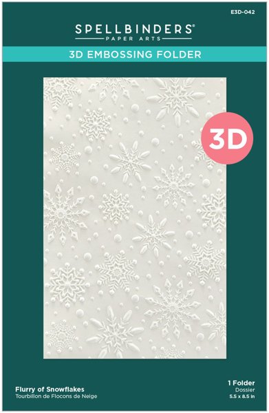 Bild von Spellbinders 3D Embossing Folder 5.5"x8.5"-Flurry Of Snowflakes