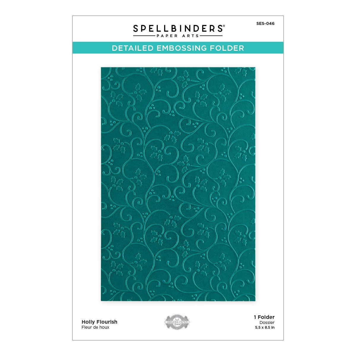 Bild von Spellbinders Embossing Folder By Becca Feeken-Holly Flourish -Christmas Flourish