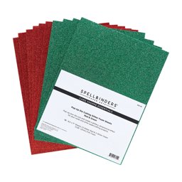 Bild von Spellbinders Glitter Foam Sheets 8.5"X11" 5/Pkg-Red & Green
