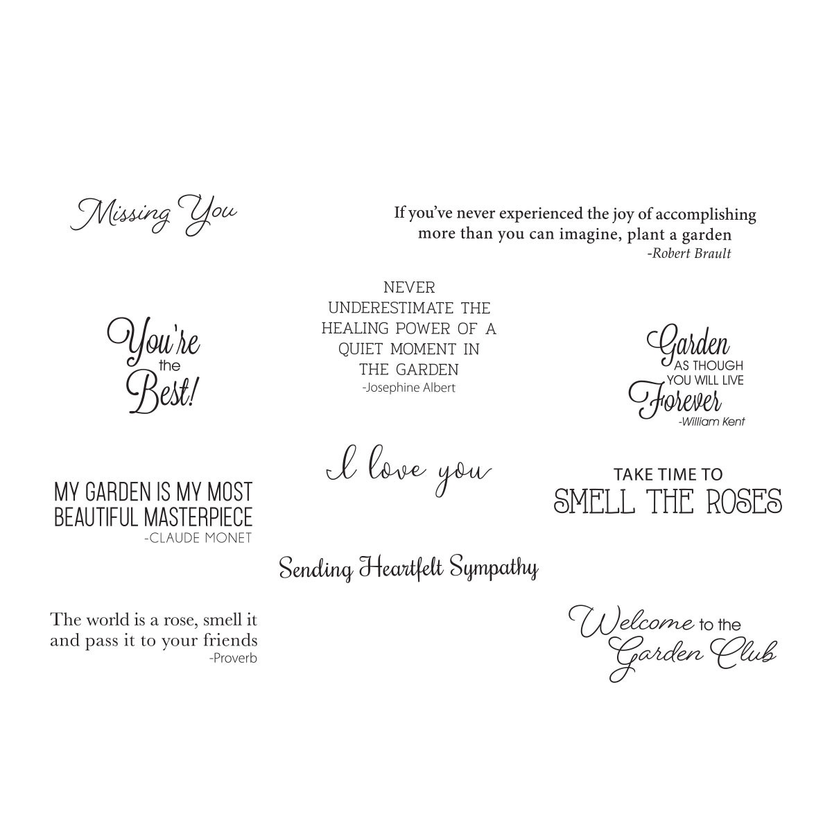 Bild von Spellbinders Clear Stamp Set By Susan Tierney-Cockburn-Sentiments -Through The Garden Gate
