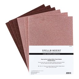 Bild von Spellbinders Glitter Foam Sheets 8.5"X11" 5/Pkg-Painted Desert -Peach & Bright Brown
