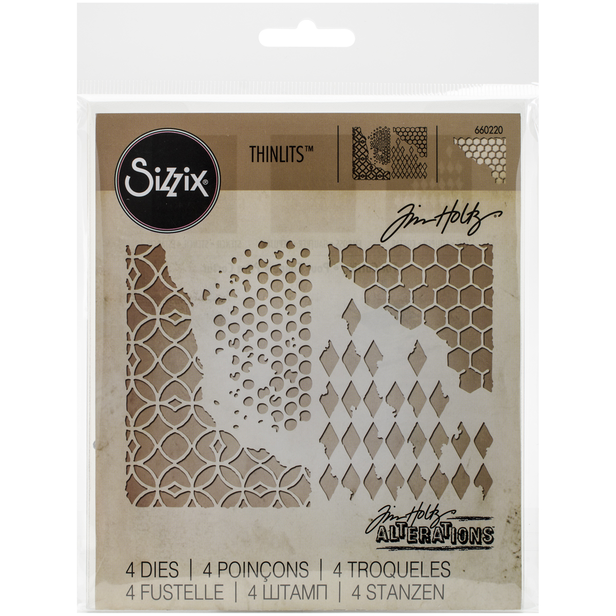 Bild von Sizzix Thinlits Dies By Tim Holtz 4/Pkg-Mixed Media