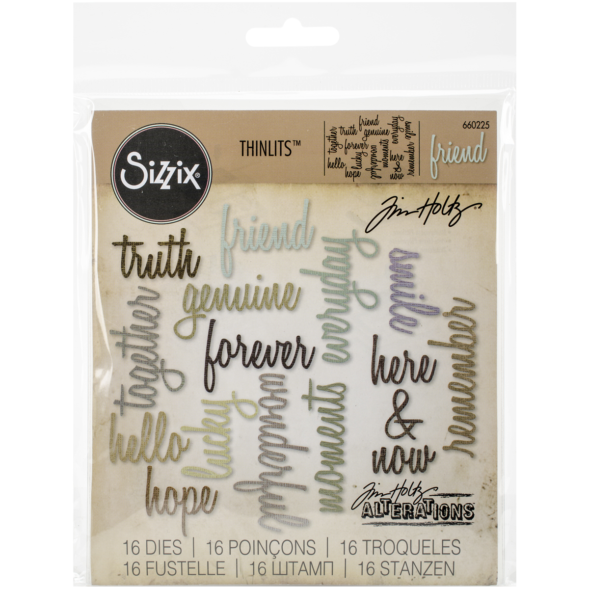 Bild von Sizzix Thinlits Dies By Tim Holtz 16/Pkg-Friendship Script Words