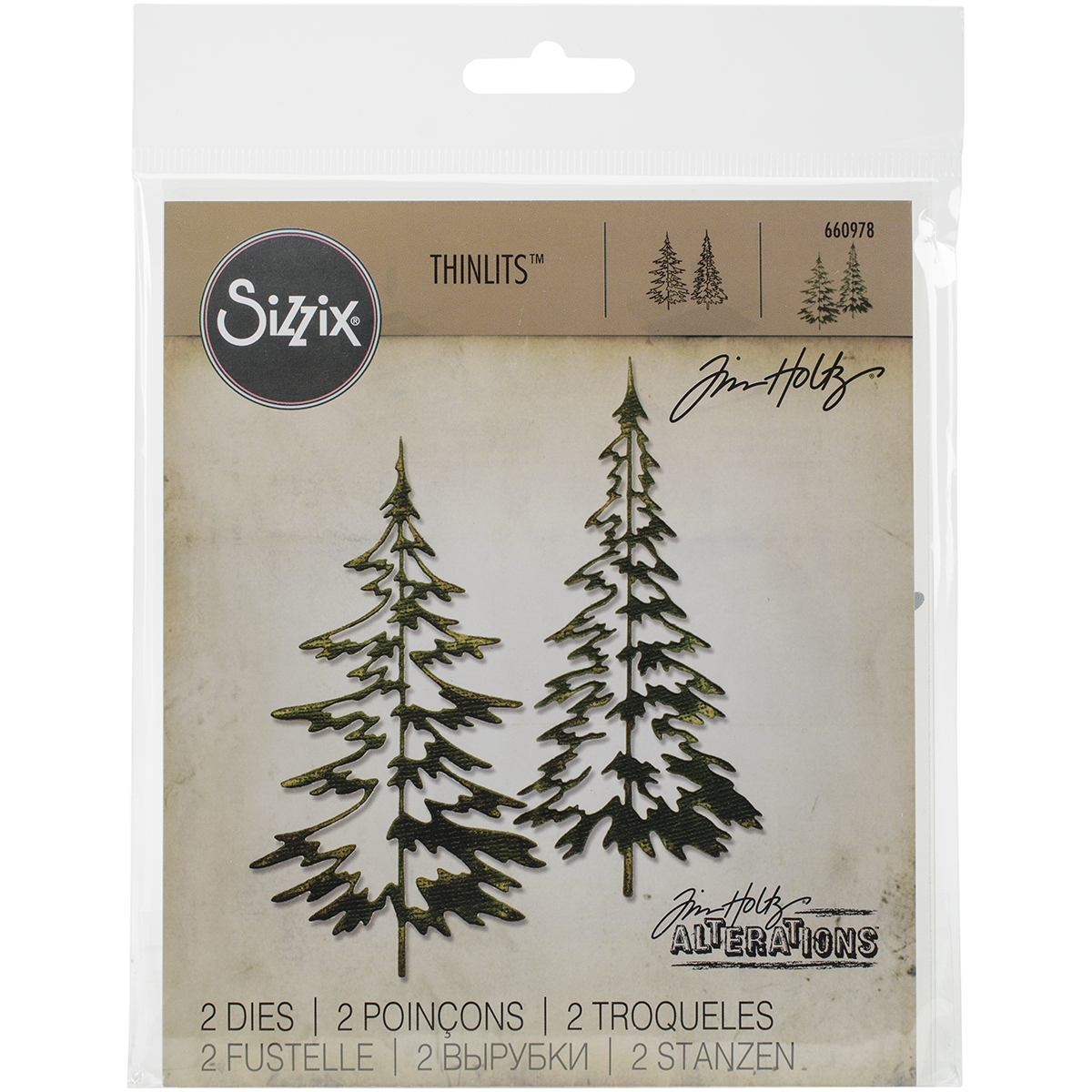 Bild von Sizzix Thinlits Dies By Tim Holtz 2/Pkg-Woodlands