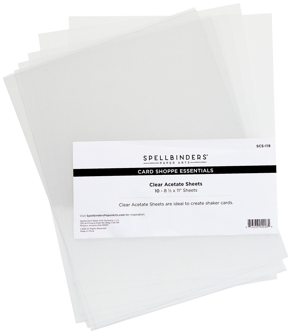 Bild von Spellbinders Acetate 8.5"X11" 10/Pkg-Clear