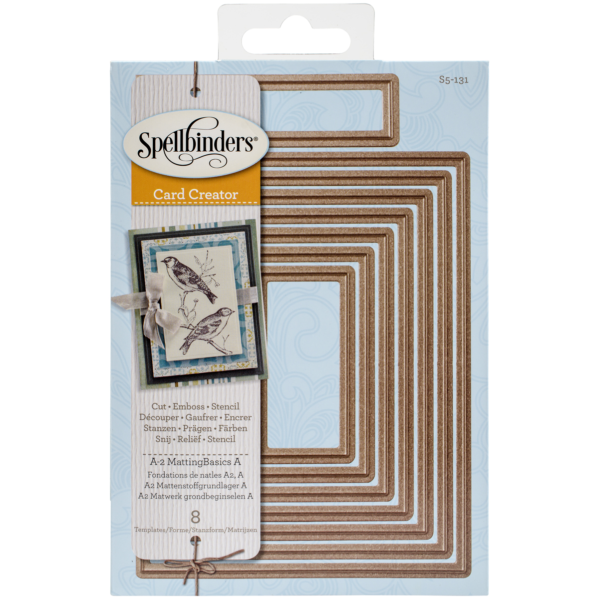 Bild von Spellbinders Nestabilities A2 Card Creator Dies-Matting Basics A