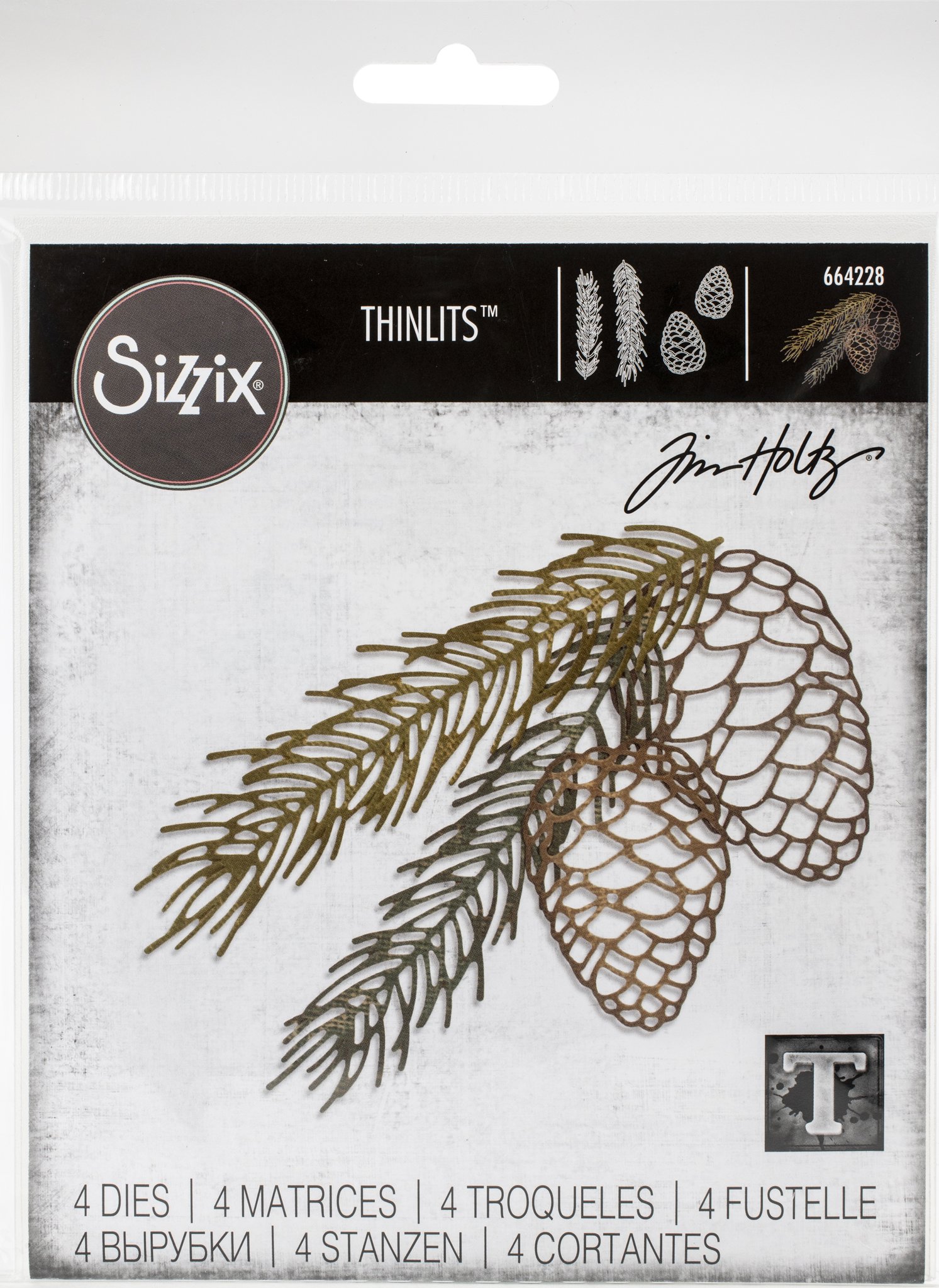 Bild von Sizzix Thinlits Dies By Tim Holtz 4/Pkg-Pine Branch