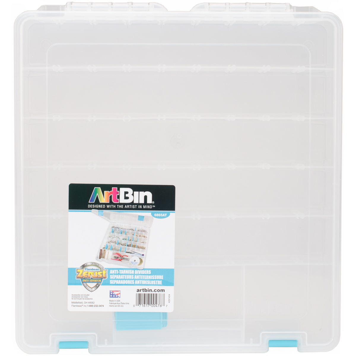 Bild von ArtBin Tarnish Inhibitor Super Satchel 8-20 Compartment  -15"X14"X2" Translucent