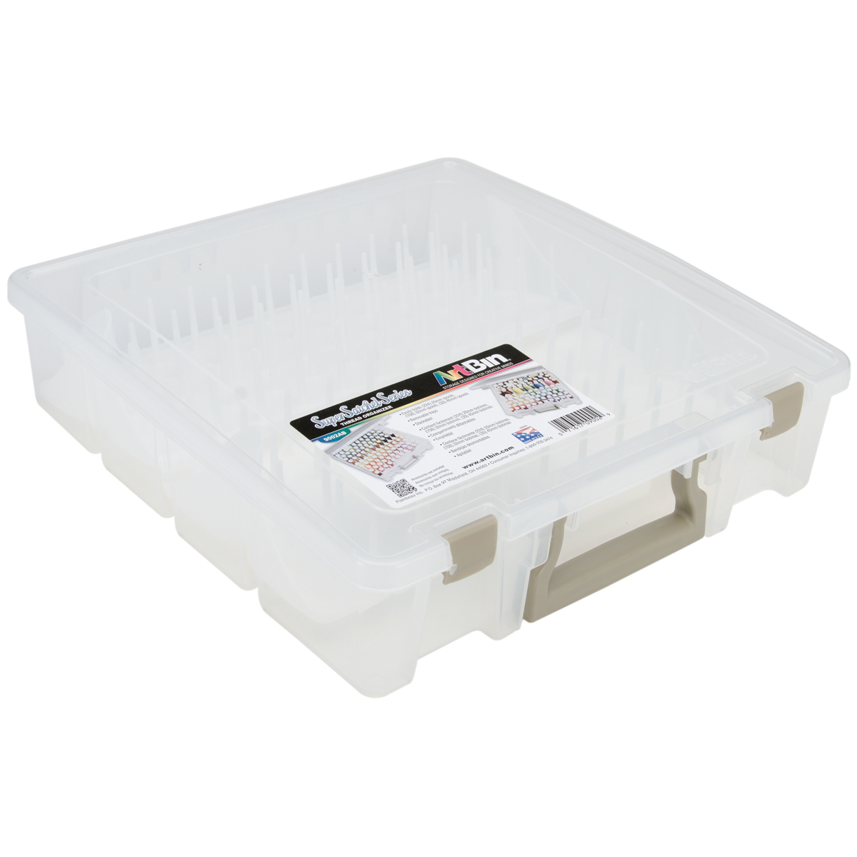 Bild von ArtBin Super Satchel Box W/Removable Thread Trays-15"X14"X3.5" Translucent