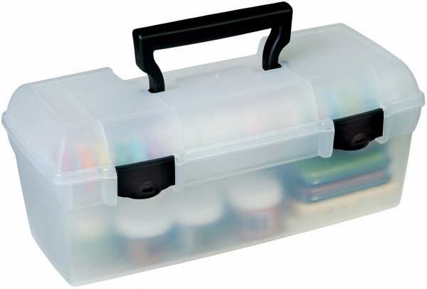 Bild von ArtBin Essentials Lift-Out Box W/Handle-13"X6"X5.625" Translucent W/Black