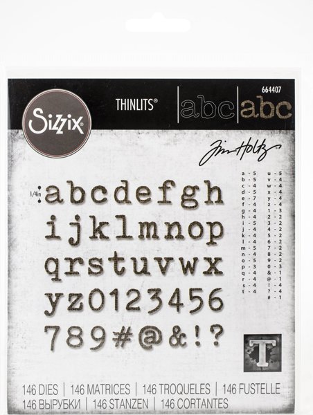 Bild von Sizzix Thinlits Dies By Tim Holtz-Alphanumeric Tiny Type Lower