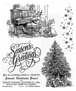 Bild von Tim Holtz Cling Stamps 7"X8.5"-Christmas Magic