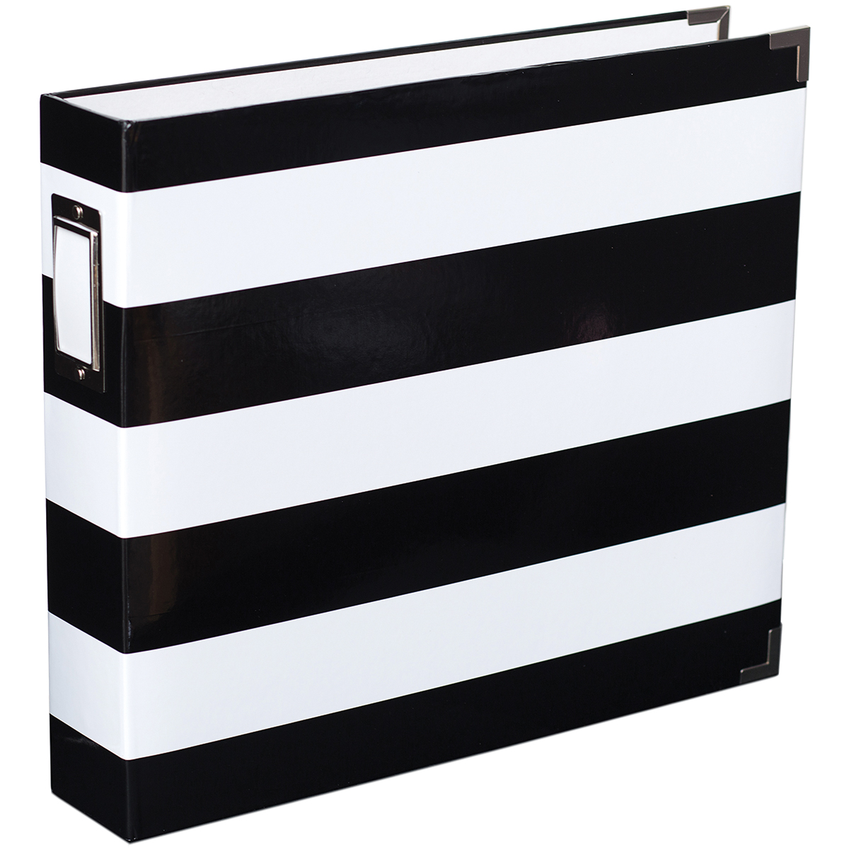 Bild von D-Ring Album Black & White Stripe By Heidi Swapp