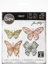 Bild von Sizzix Thinlits Dies By Tim Holtz-Scribbly Butterfly