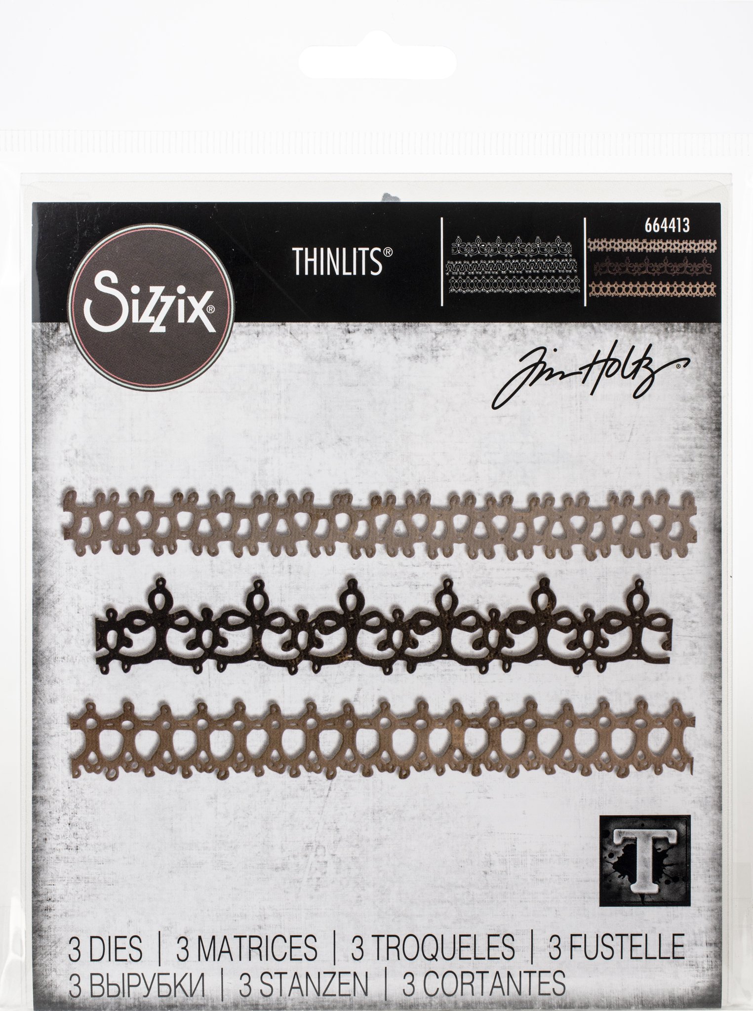 Bild von Sizzix Thinlits Dies By Tim Holtz 3/Pkg-Crochet #2