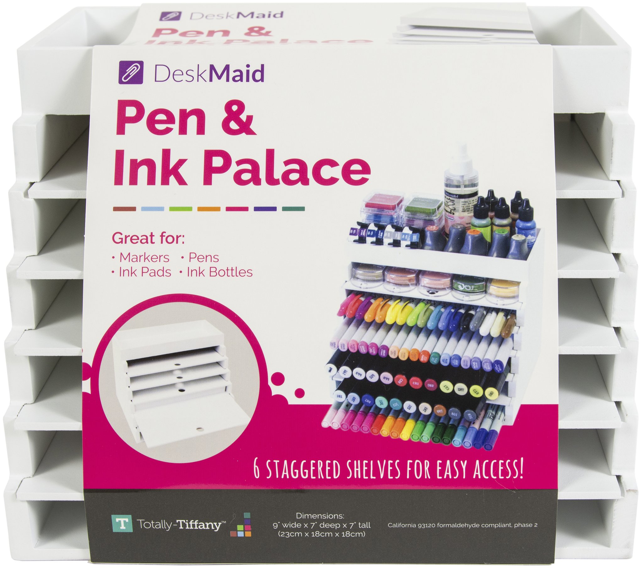 Bild von Desk Maid Pen & Ink Palace-White, 7"Hx9"W